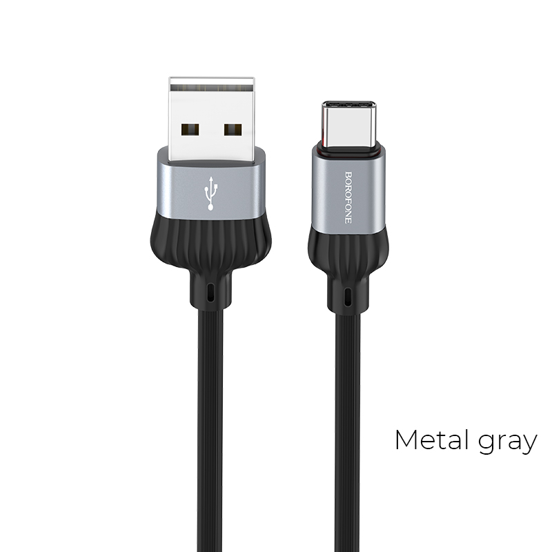 BX28 Dignity charging data cable for Type-C METAL GRİ